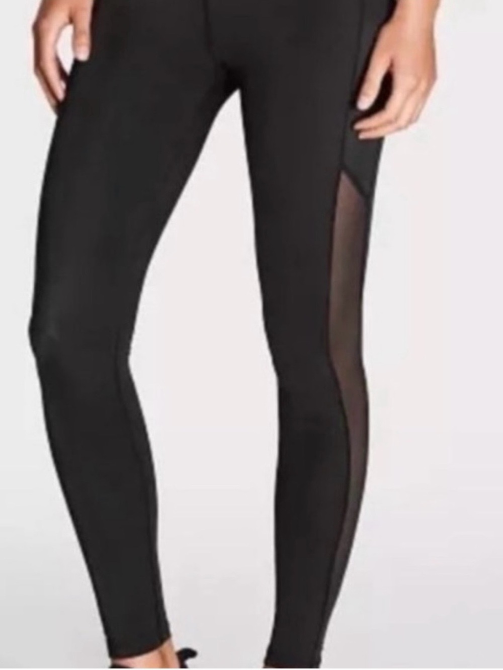 Victoria secret sport black mesh leggings size small